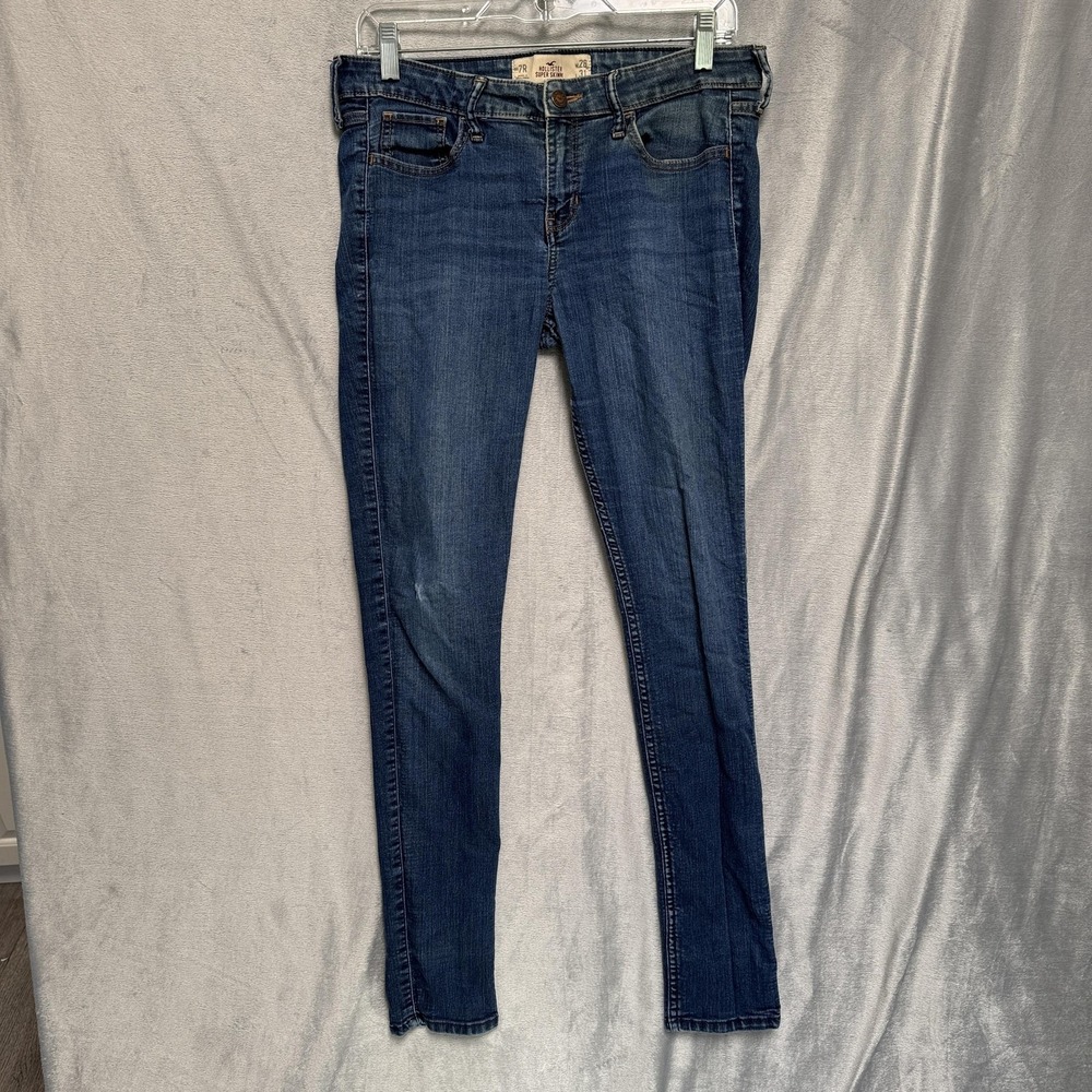 Hollister Super Skinny Jeans Womens 7R 28x31 Blue Stretch Denim Mid Rise